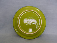 Vintage Green Divided Plates - Set of 2