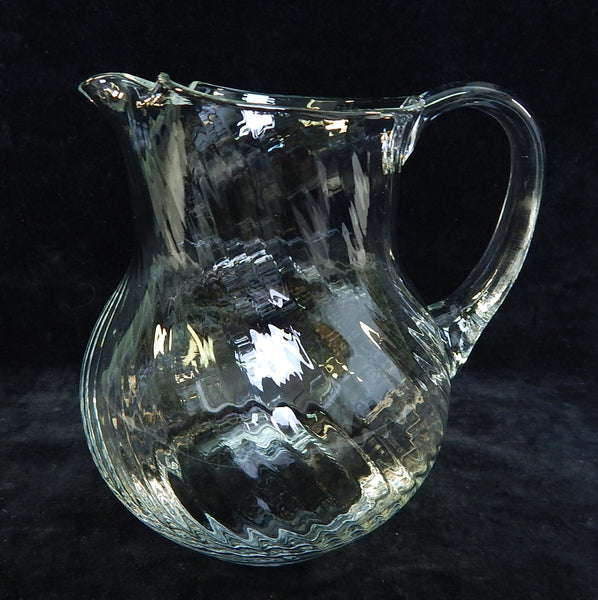 Optic Swirl Glass Pitcher - Like New!