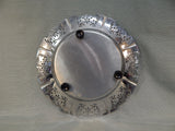 Vintage Forman 15" Chrome on Brass Tray with Bakelite Handles and Feet