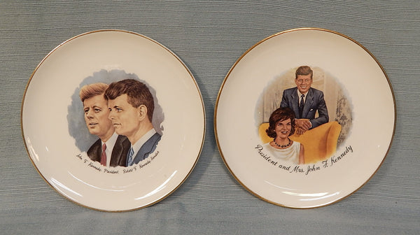 Vintage President Kennedy 9" Plates - Lot of 2