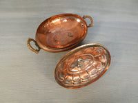 Decorative Copper Bowls with Lids - Set of 2