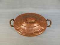 Decorative Copper Bowls with Lids - Set of 2