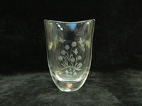 Orrefors Swedish Modern Engraved Crystal Vase