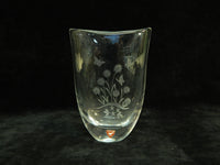 Orrefors Swedish Modern Engraved Crystal Vase