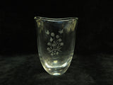 Orrefors Swedish Modern Engraved Crystal Vase