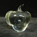 Clear Glass Apple Paperweight