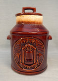 Bicentennial McCoy Liberty Bell Brown Jar with Lid