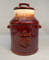 Bicentennial McCoy Liberty Bell Brown Jar with Lid