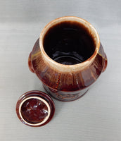 Bicentennial McCoy Liberty Bell Brown Jar with Lid