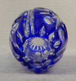 Cobalt Blue Cut Crystal Bud Vase