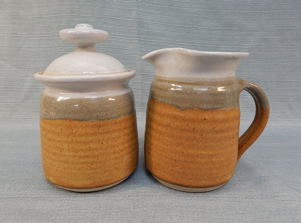 Handmade Stoneware Sugar and Creamer