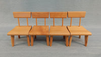 1950s Strombecker Dollhouse Table with Leaf and 4 Chairs