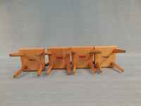 1950s Strombecker Dollhouse Table with Leaf and 4 Chairs