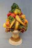 1967 Universal Statuary Corp. Chalkware Fruit Centerpiece