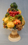 1967 Universal Statuary Corp. Chalkware Fruit Centerpiece