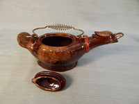 Vintage Redware Glazed Duck Tea Service Set