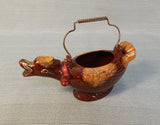 Vintage Redware Glazed Duck Tea Service Set