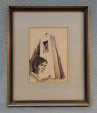 Framed Ink Drawing by R.M. Bryant