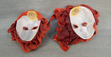 4" Red Leather Masks by LaRicerea Venice - Lot of 2