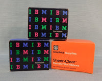 Set of 2 Boxes of IBM Film Ribbon and 1 Box of Addressograph Film Ribbon