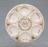 Vintage Ceramic with Gold 10" Passover Seder Dish