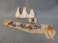 1952 Miss Atlanta Beauty Pageant Sash, Crown and Arm Band