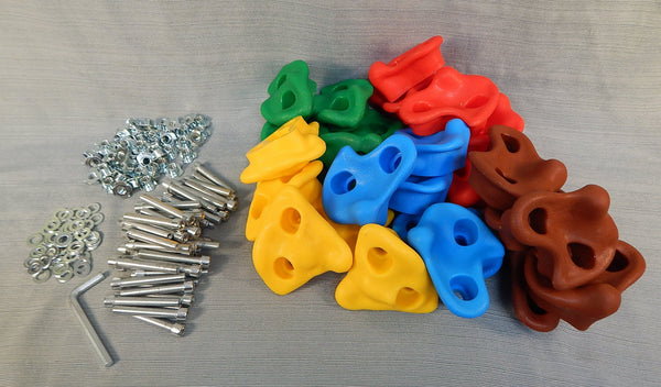 TopNew 25-Piece Rock Climbing Holds with Installation Hardware - Like New!