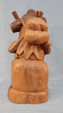 Guitar Player Carved Wood Statue, Made in Ecuador