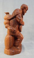 Guitar Player Carved Wood Statue, Made in Ecuador