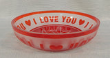 Relief Glass Arts I Love You ASL Bowl