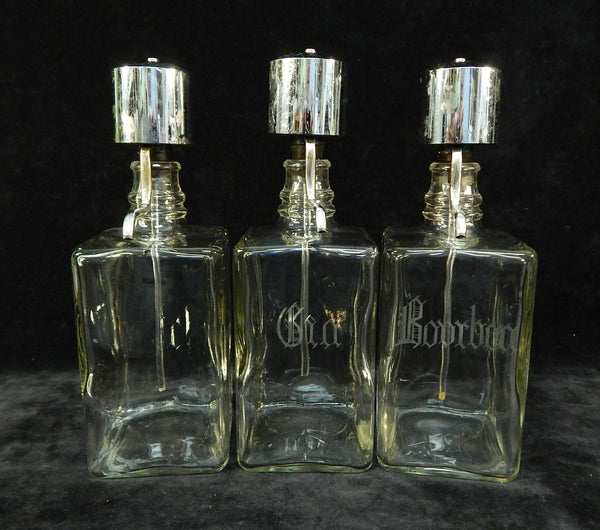 Set of 3 Liquor Decanter/Dispensers