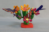 Oaxacan Alebrije Cactus Carving, Signed by Artist Feliciano Santiago