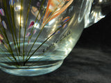 Lozier Glass Hand Painted Pitcher and 4 Glasses