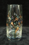 Lozier Glass Hand Painted Pitcher and 4 Glasses