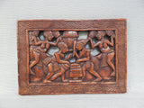 Hand-Carved Hardwood - African Tribal Village Scene