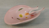 Unique Pale Pink Blown Glass Dish