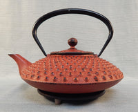 Red Low Profile Japanese Teapot
