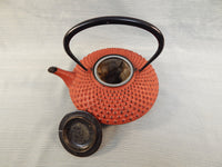 Red Low Profile Japanese Teapot