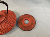 Red Low Profile Japanese Teapot
