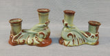 Pair of Frankoma Pottery "Plainsman" Candle Holders