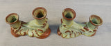 Pair of Frankoma Pottery "Plainsman" Candle Holders