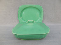 Homer Laughlin "Riviera" Casserole Dish, Platter and 6 Luncheon Plates