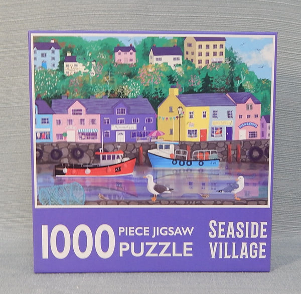 1000 Piece Seaside Village Puzzle - Certified Complete!