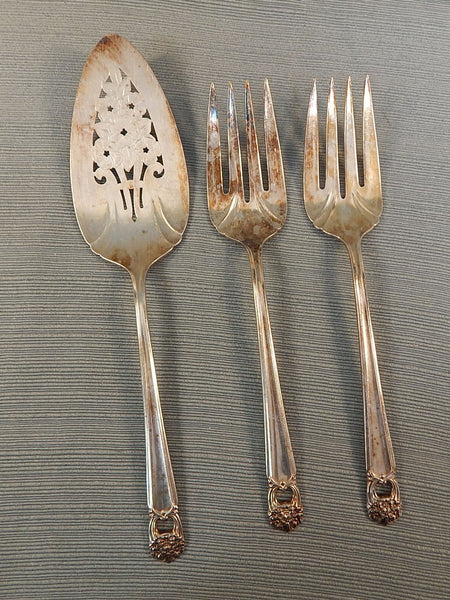 Set of 3 Wm. Rogers 1847 "Eternally Yours" Serving Pieces