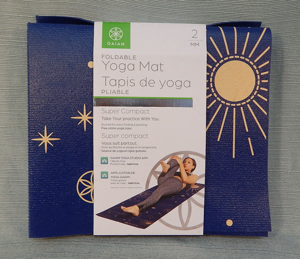 Gaiam Foldable 2mm Yoga Mat - Brand New!