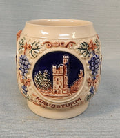 Vintage German Castles Punch Bowl with 8 Cups