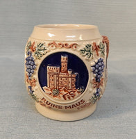 Vintage German Castles Punch Bowl with 8 Cups