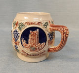 Vintage German Castles Punch Bowl with 8 Cups
