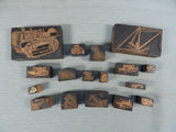 Lot of Copper-Faced Print Blocks