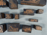 Lot of Copper-Faced Print Blocks